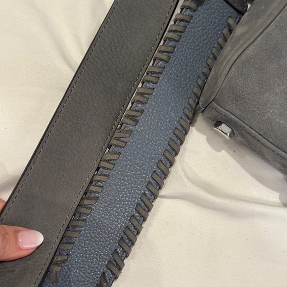 Rebecca Minkoff Women's Mini MAC Cross Body Bag with Guitar Strap - Dusty Blue - Picture 6 of 10